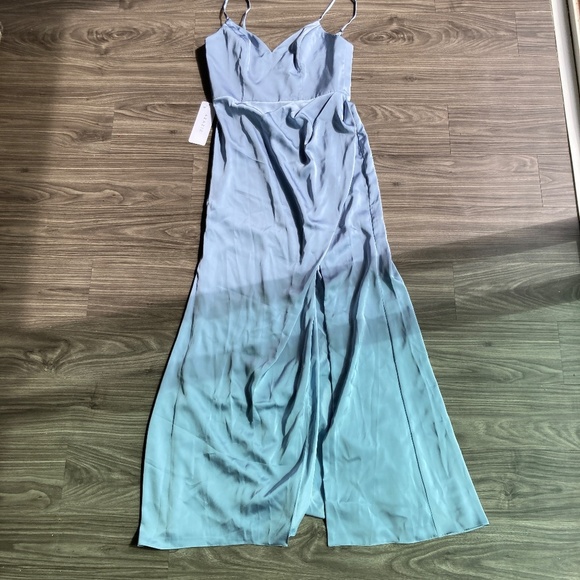 Azazie Light Blue Spaghetti Strap Dress - Picture 2 of 12